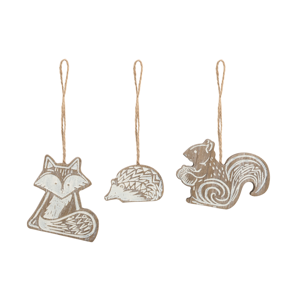 Wood Forest Animal Ornaments