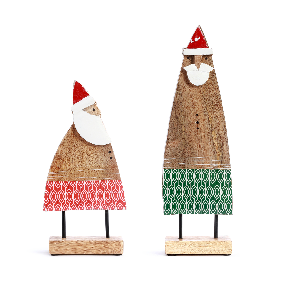 Wood Pattern Santa