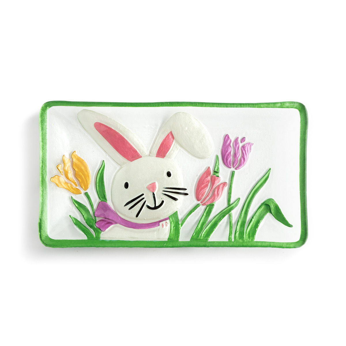 Bunny in Tulips Platter