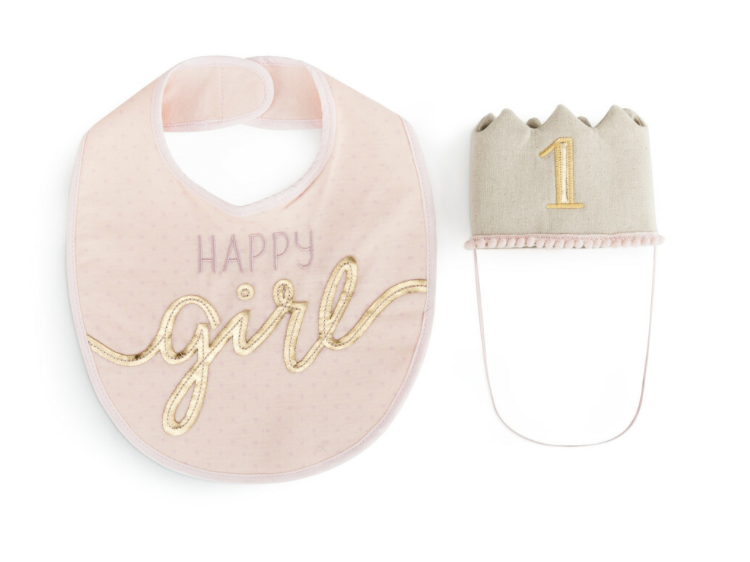 Girl Hat Bib Set