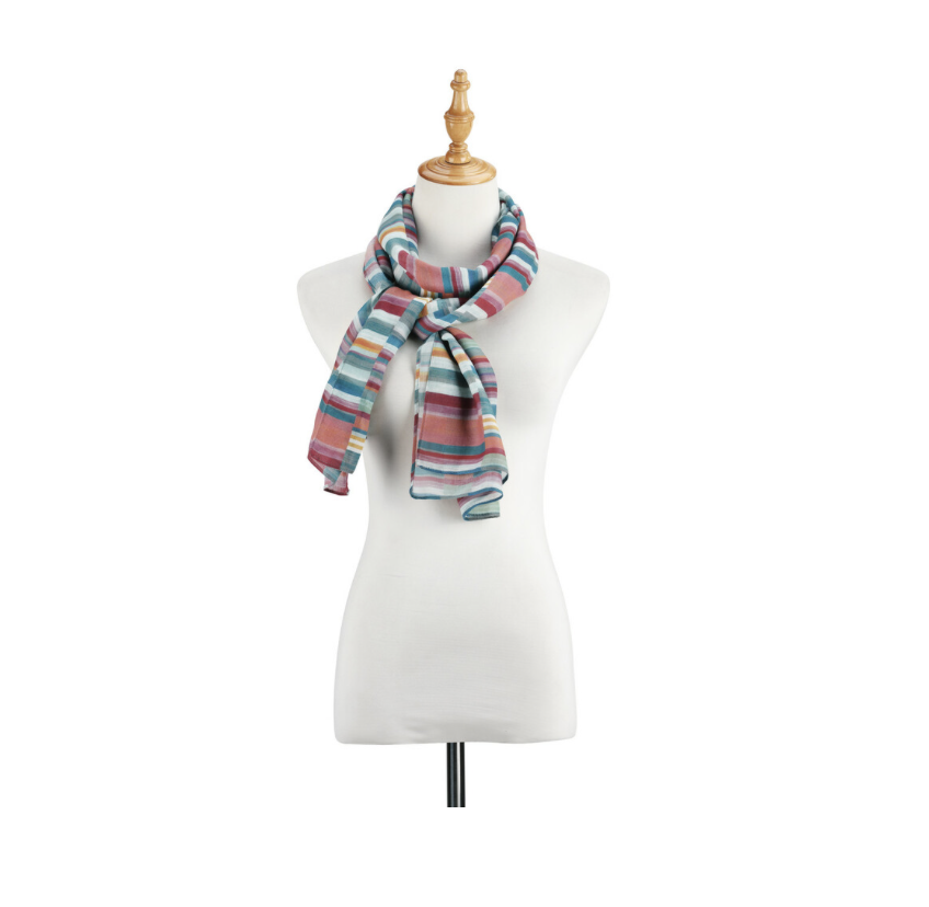 Multi Stripe Rectangle Scarf