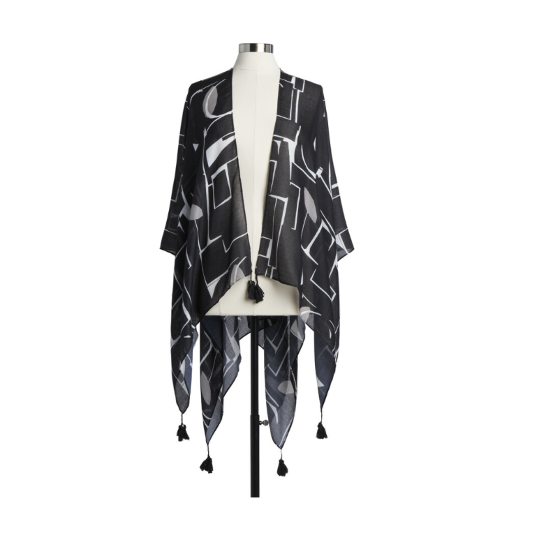 Modern Black and White Kimono